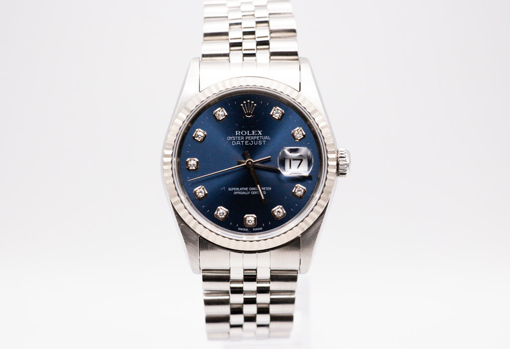 Rolex Datejust 36 | Ref. 16234 blaues Diamant Zifferblatt